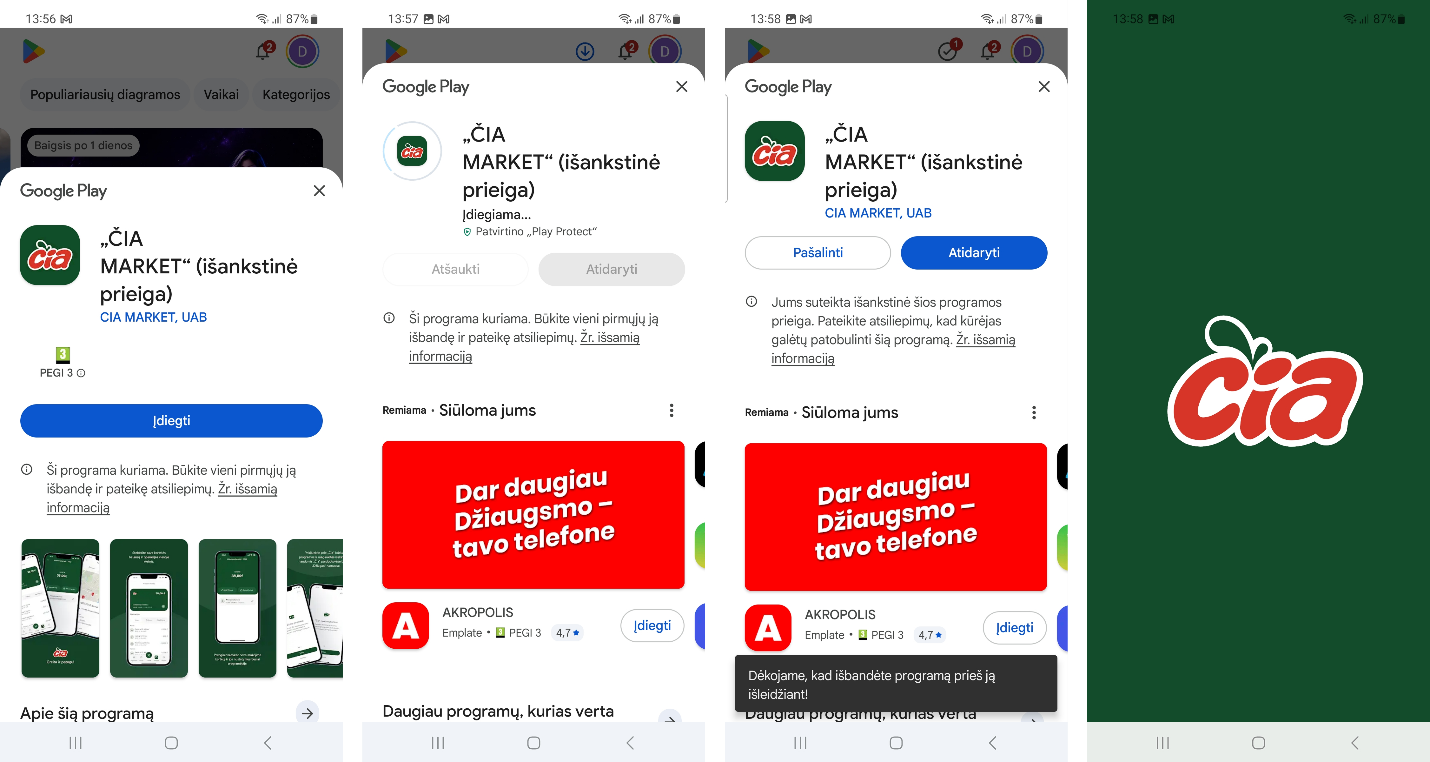 CIA MARKET programeles instrukcijos paveikslelis